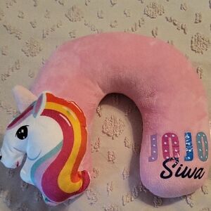 JoJo Siwa Pink Unicorn Neck Pillow